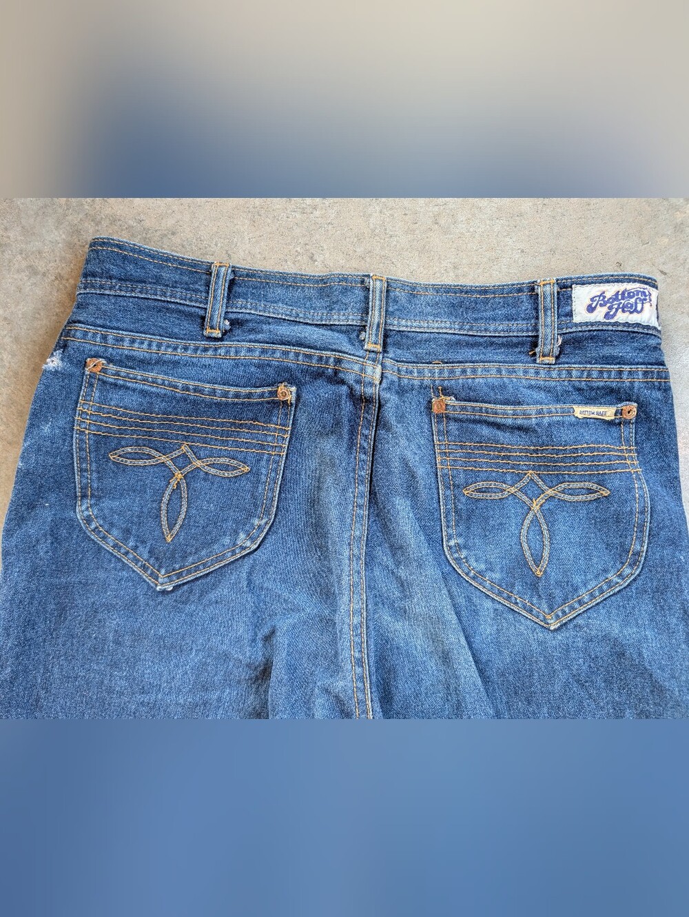 Vintage 70s/80s Western Disco Flare Men's Jeans YKK Zipper 100% Cotton Size 36